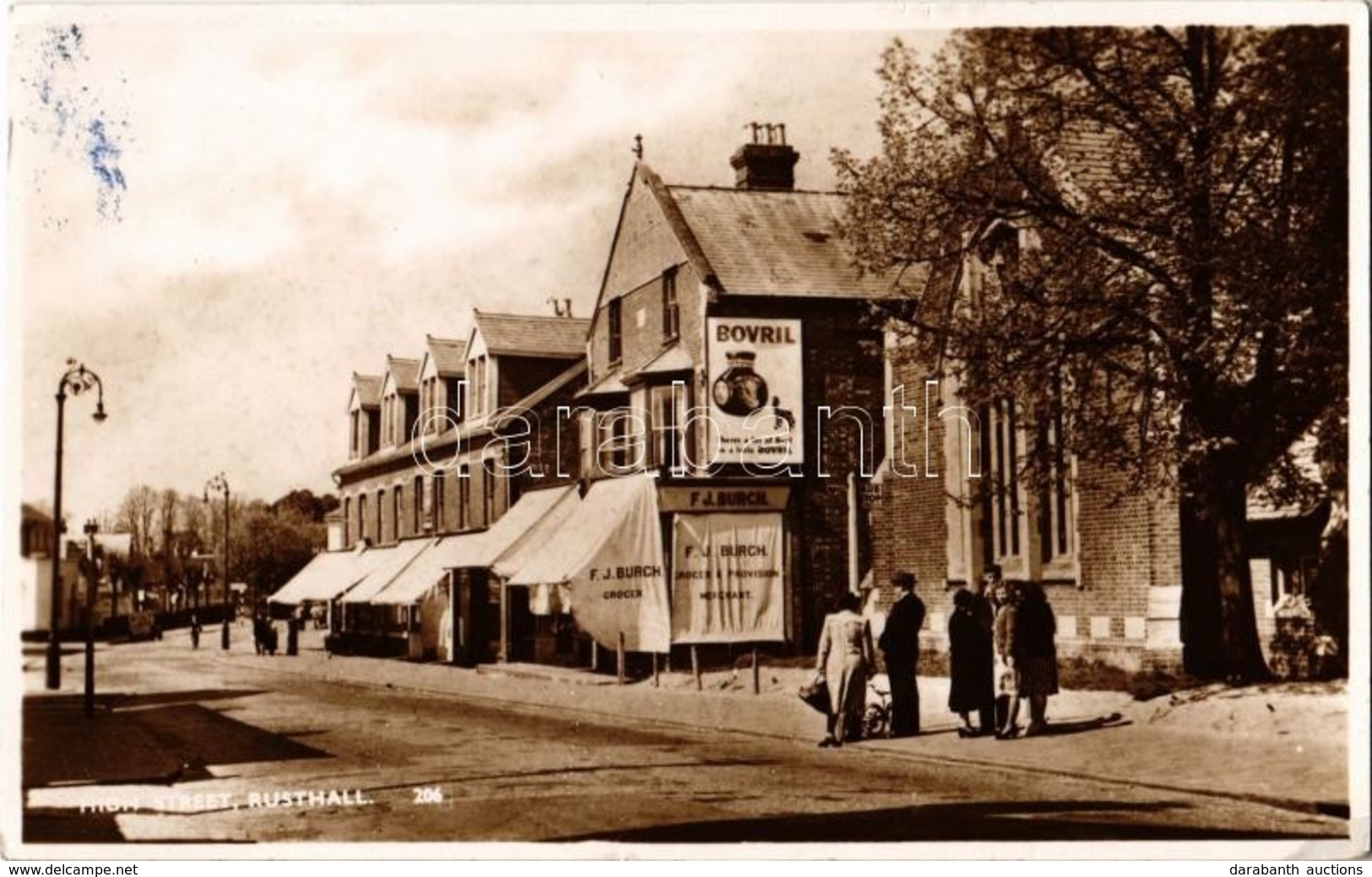 T2 1957 Rusthall, High Street, Shop Of F.J. Burch Grocer And Provision Merchant, Bovril Advertisement - Non Classificati