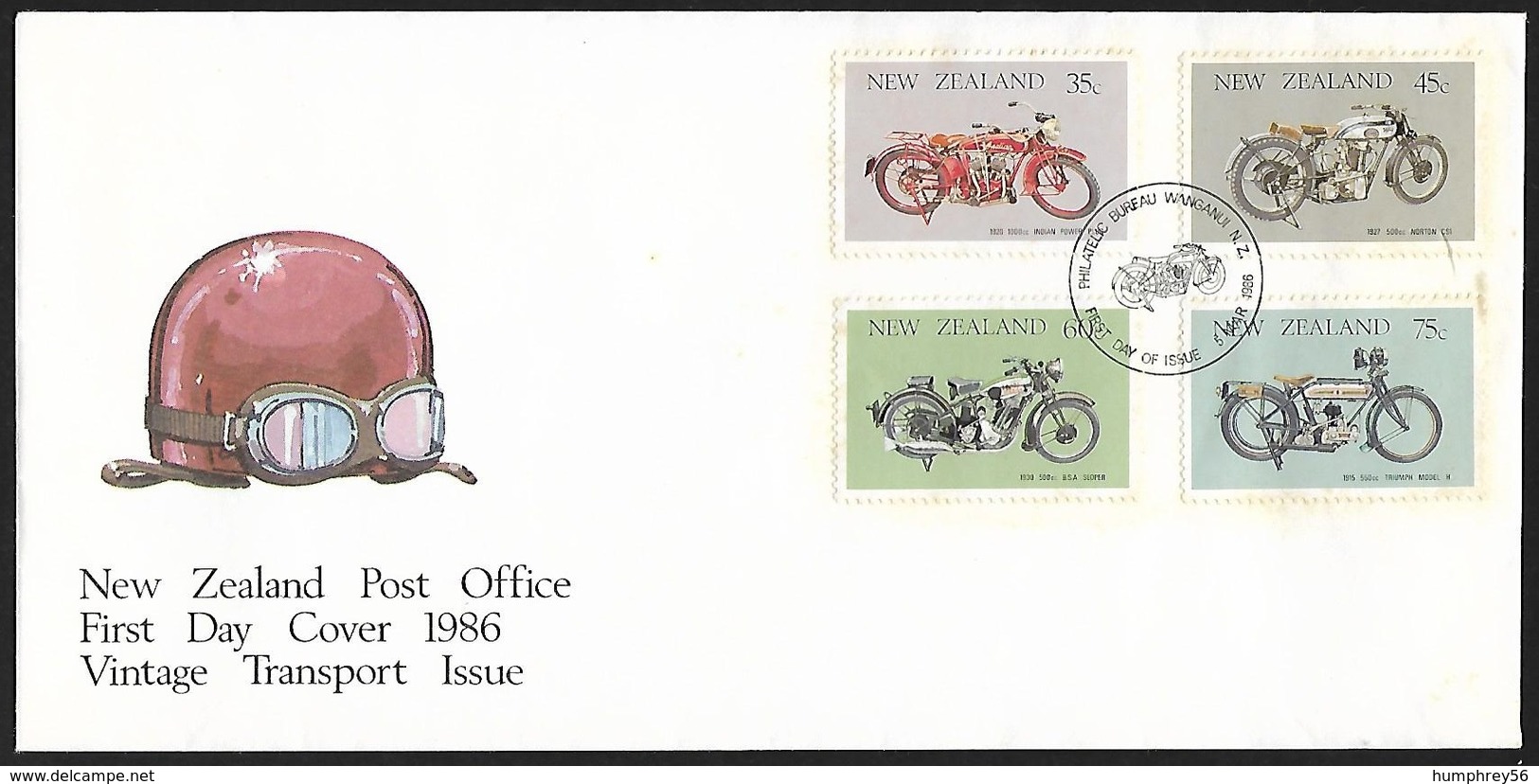 1986 - NEW ZEALAND - FDC + SG 1389/1392 + WANGANUI - FDC