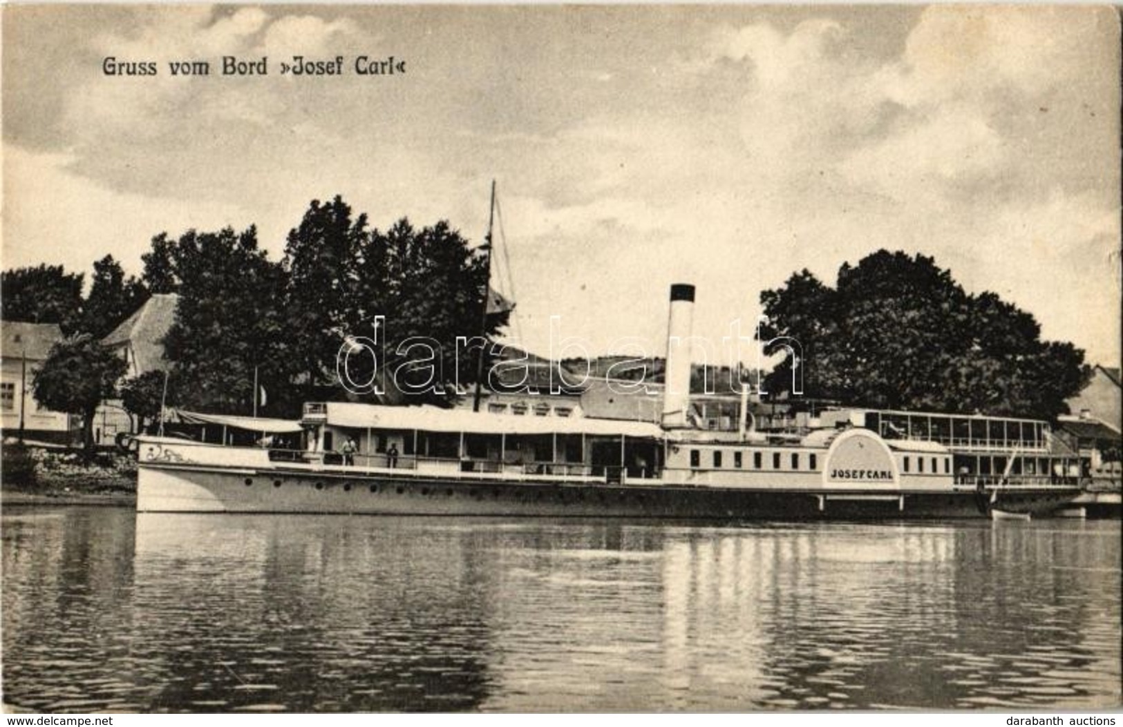 ** T2/T3 Josef Carl Lapátkerekes Gőzhajó / Hungarian Passenger Steamship (apró Szakadás / Tiny Tear) - Ohne Zuordnung