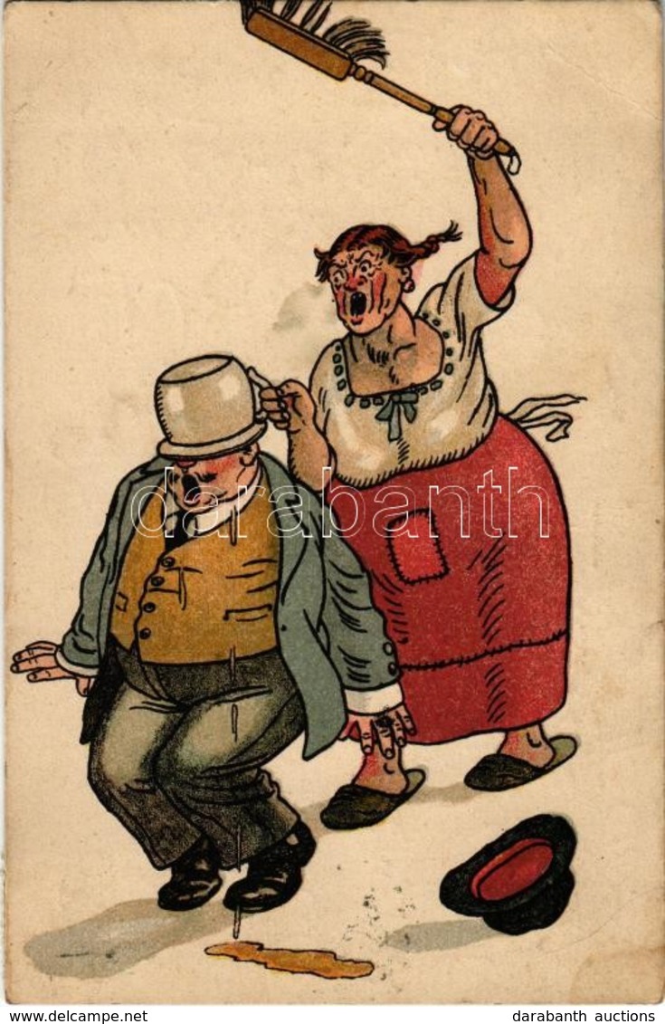 T2/T3 1929 Házastárs Humor / Married Couple Humour. J.S. U. Co. M. Litho - Non Classificati