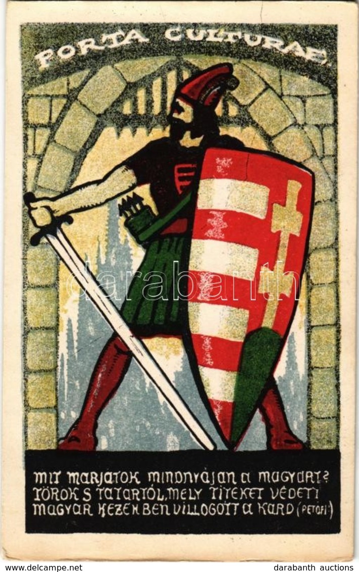 * T2 Porta Culturae. Kiadja Magyarország Területi Épségének Védelmi Ligája / Hungarian Irredenta Art Postcard S: Wenczel - Non Classificati