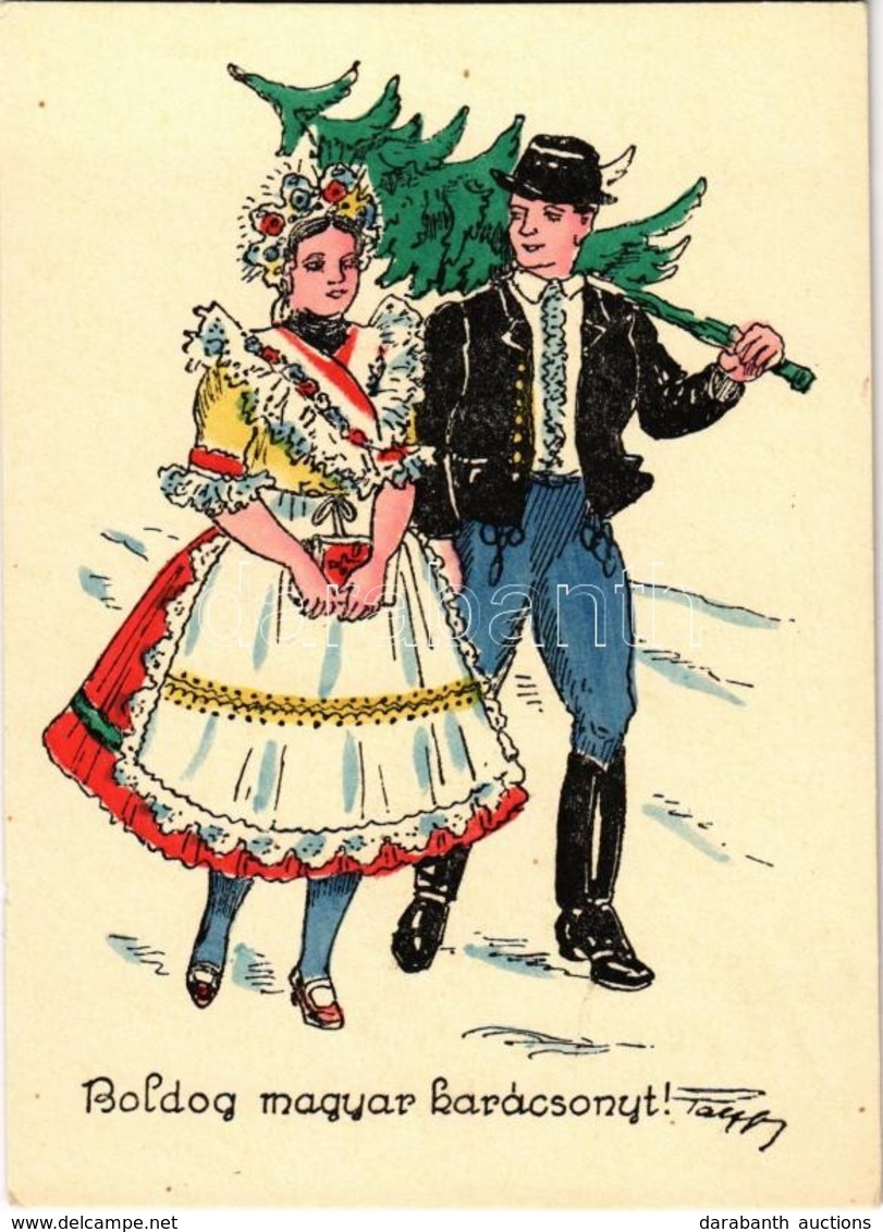 ** T2 Boldog Magyar Karácsonyt! / Hungarian Irredenta Christmas Greeting Art Postcard S: Pálffy - Non Classificati