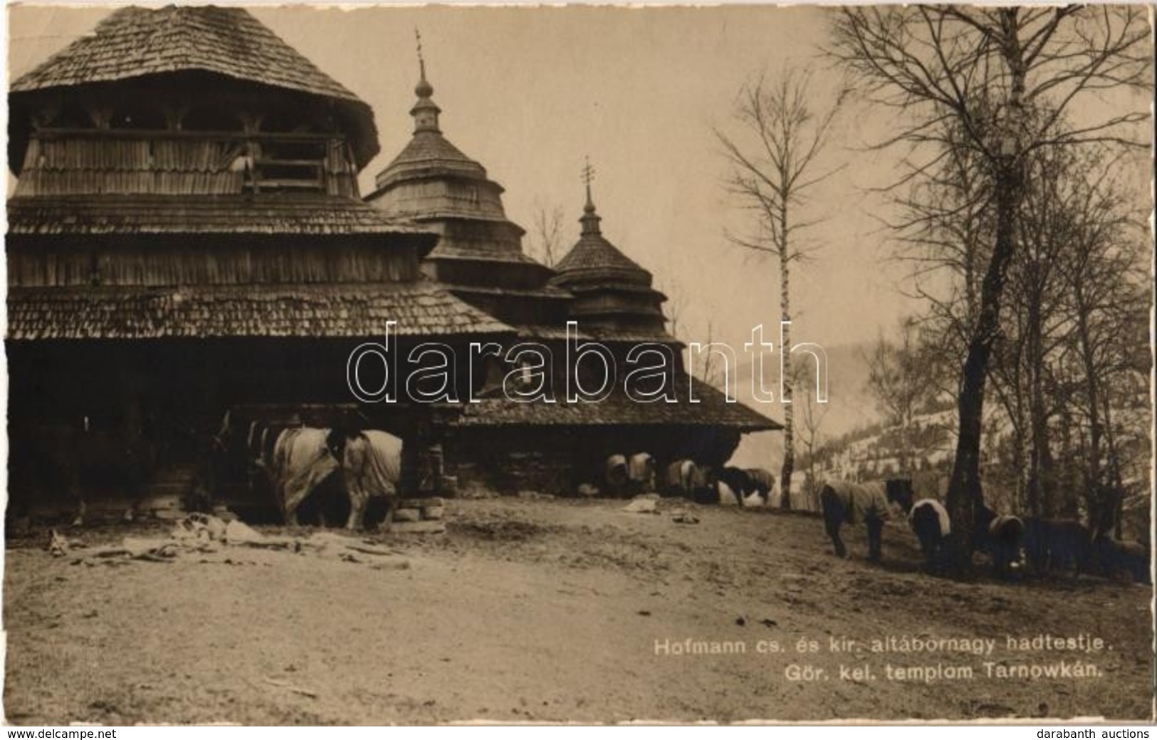 T2/T3 1918 Görögkeleti Templom Tarnowkán. Hofmann Cs. és Kir. Altábornagy Hadtestje. Hadifénykép Kiállítás / WWI Austro- - Non Classificati