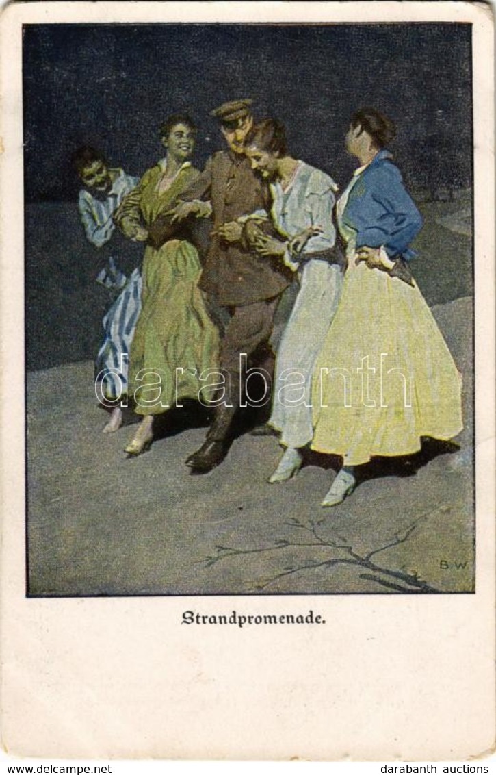 * T2/T3 Strandpromenade. Wennerberg-Kriegspostkarte Der Lustigen Blätter Nr. 16. / WWI German Military Art Postcard, Off - Non Classés