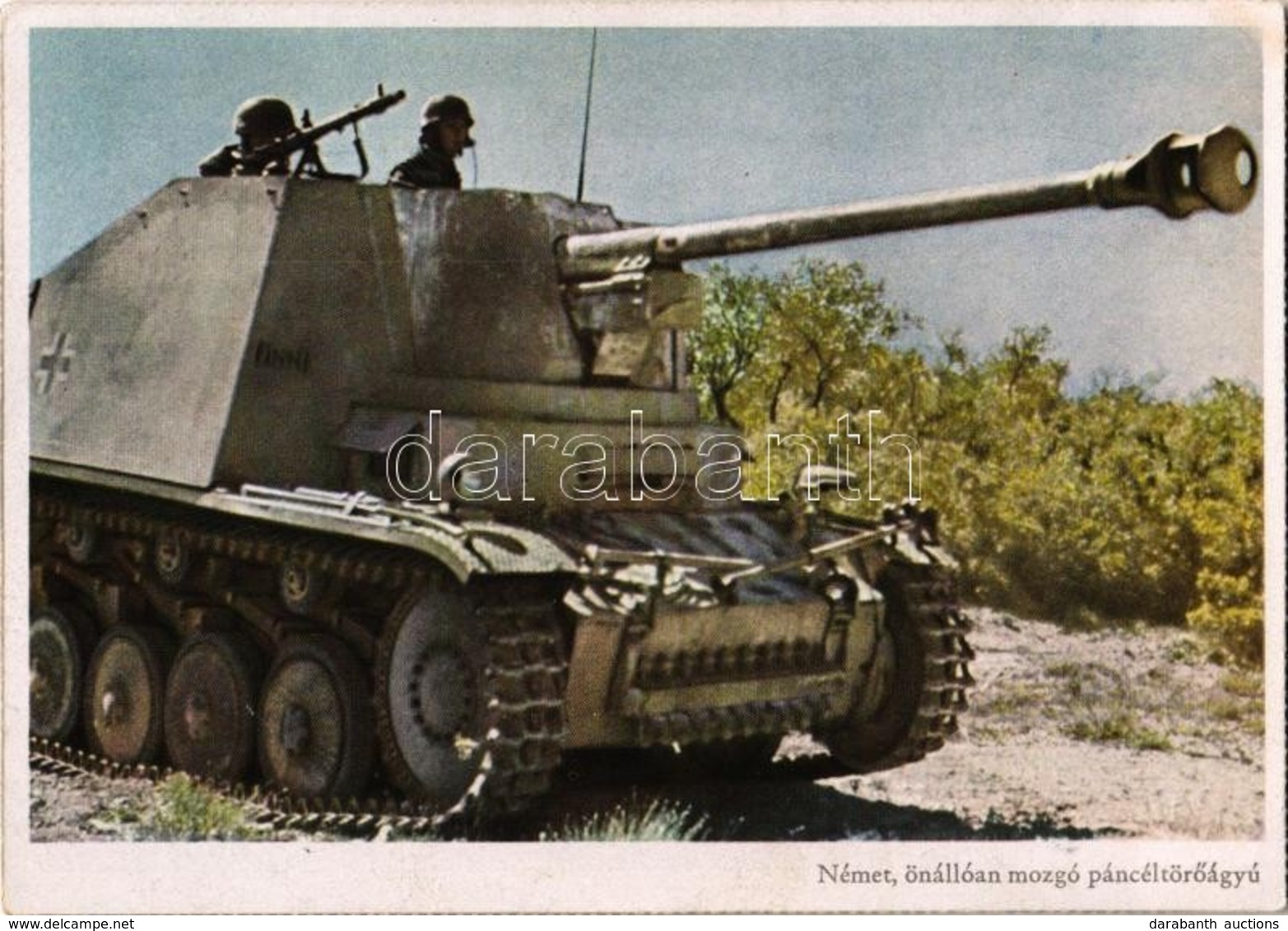 ** T1/T2 Német önállóan Mozgó Páncéltörő ágyú. Wahner Haditudósító Felvétele / WWII German Military, Tank Destroyer. Rep - Ohne Zuordnung