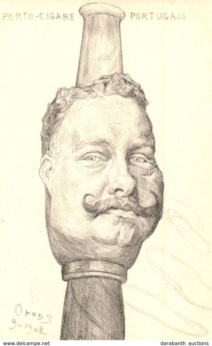 ** T1 Porto-Cigare / Portugais / Carlos I Of Portugal, Political Propaganda Satire, Caricature S: Orens Denizard - Ohne Zuordnung