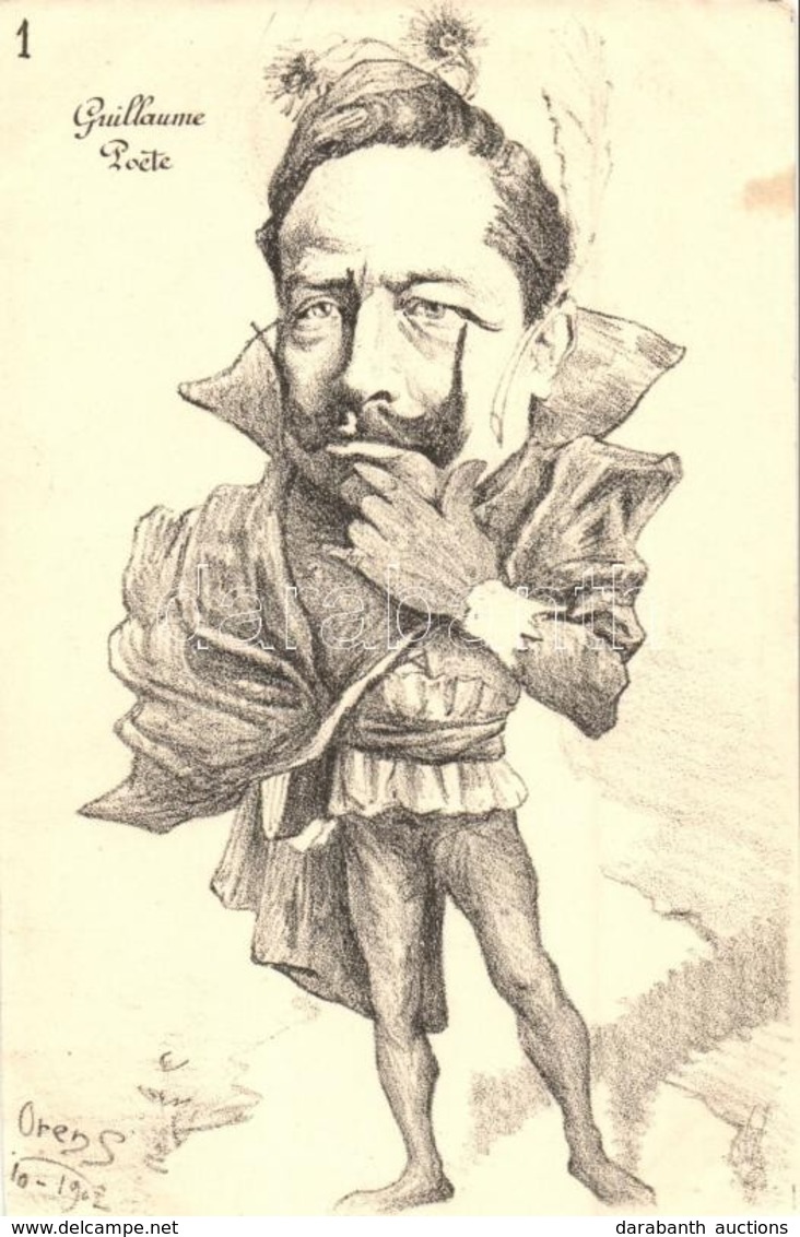 ** T1 Guillaume Poete / Wilhelm II, Political Propaganda Satire, Caricature S: Orens Denizard - Ohne Zuordnung