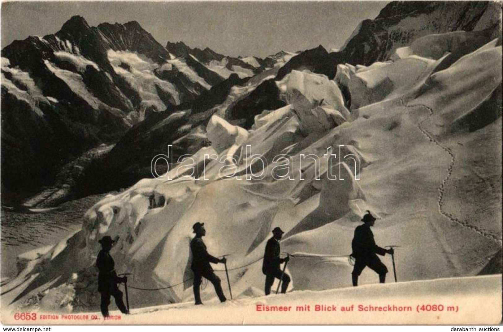 ** T1 Eismeer Mit Blick Auf Schreckhorn / Winter Sport, Mountain Climbers - Non Classificati