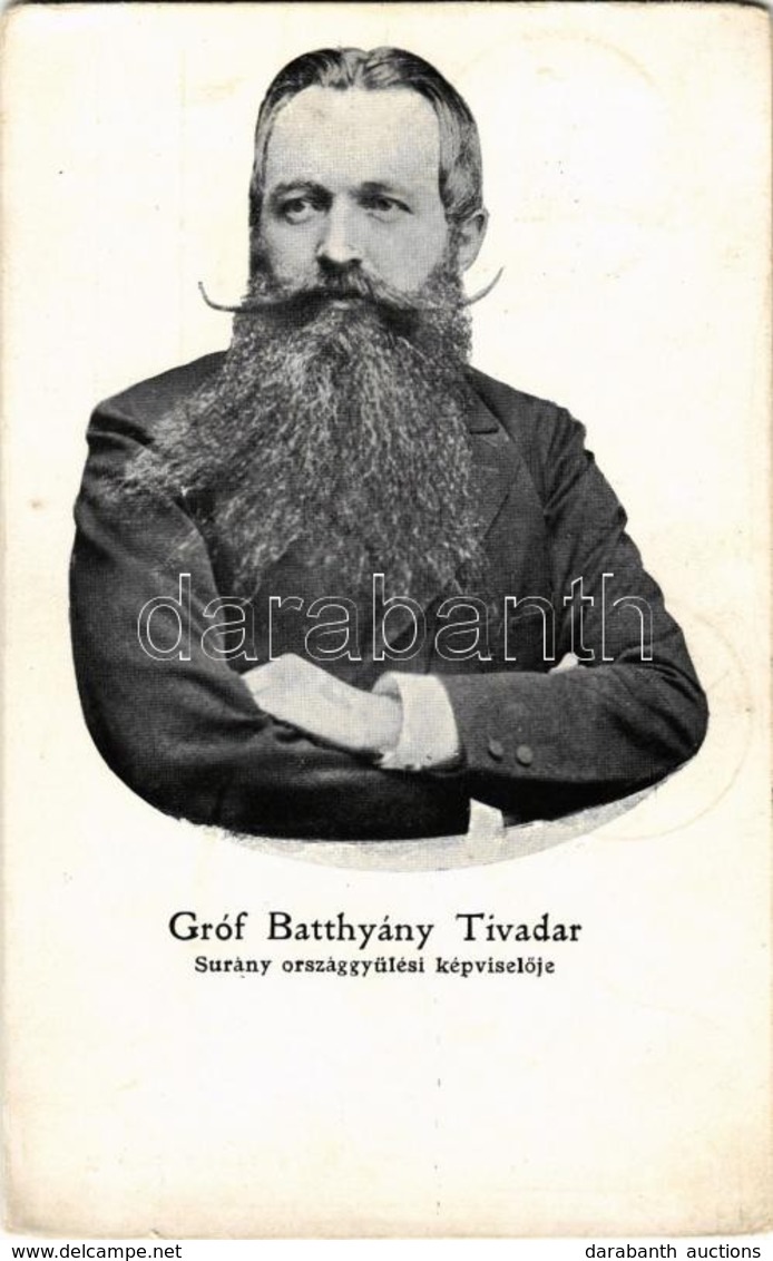 T2/T3 1906 Gróf Batthyány Tivadar, Surány Országgyűlési Képviselője / Count Tivadar Batthyány De Németújvár, Hungarian P - Non Classificati