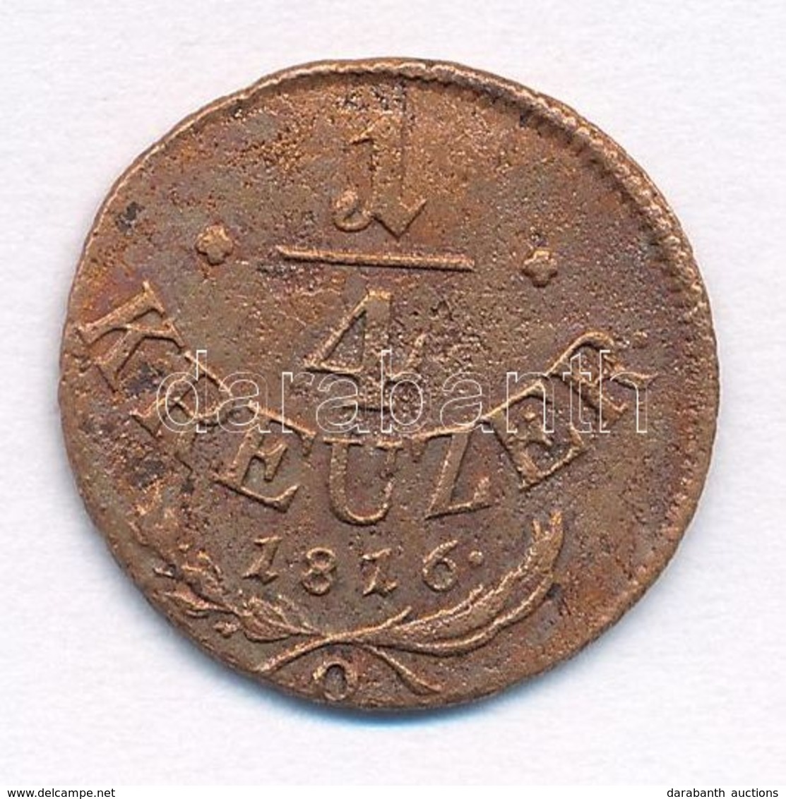 1816O 1/4kr Cu T:2,2- - Non Classificati