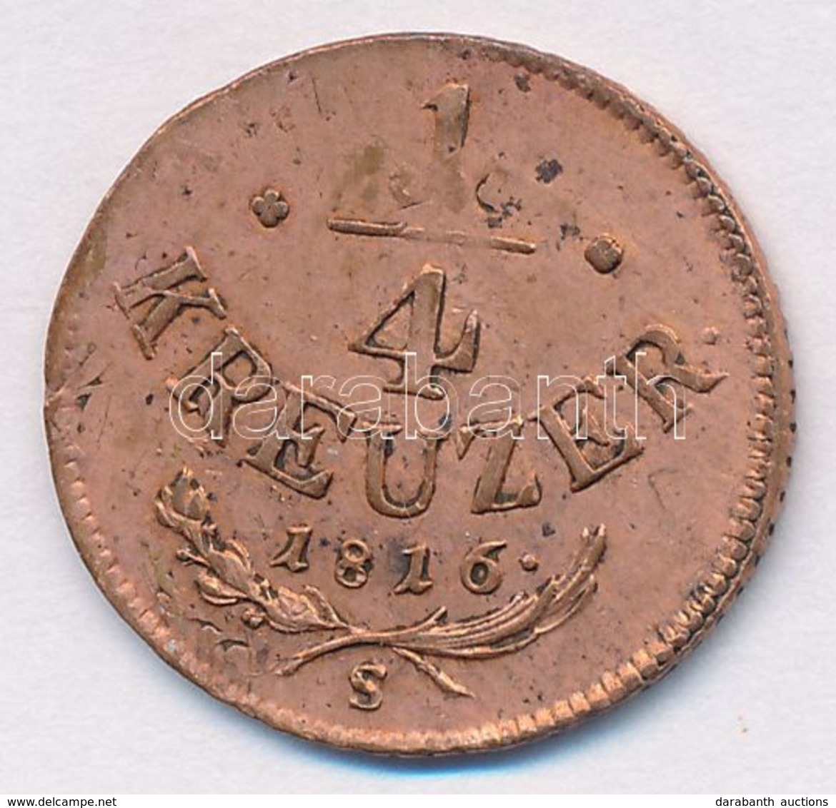 1816S 1/4kr Cu T:2 - Non Classificati