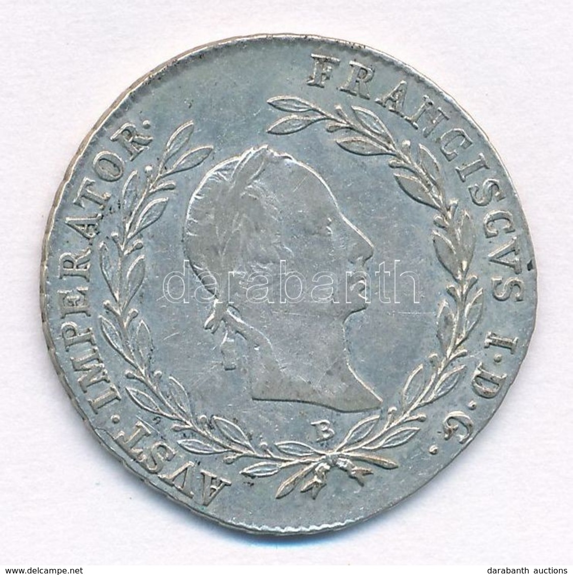 1829B 20kr Ag 'I. Ferenc' (6,66g) T:2
Hungary 1829B 20 Kreuzer Ag 'Franz I' (6,66g) C:XF
Huszár 1979., Unger III.: 1380. - Non Classificati