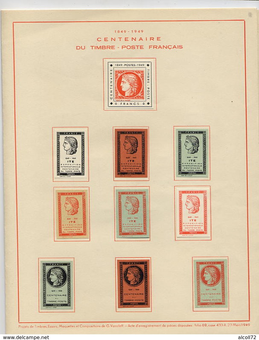 ALBUM: Centenaire Du TIMBRE-POSTE Français - Tirage 3000 Ex. - Philatelic Fairs