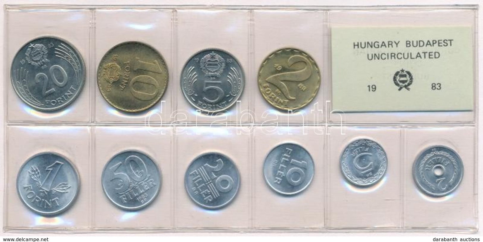 1983. 2f-20Ft (10xklf) érmés Forgalmi Sor Fóliatokban T:1 Adamo FO16 - Non Classificati