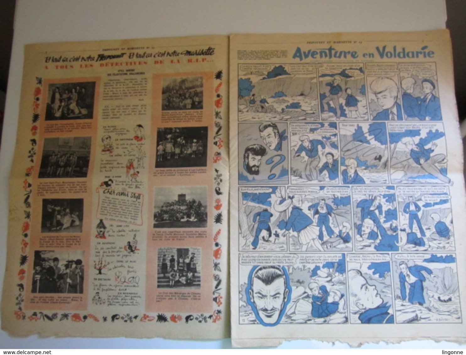 Magazine Hebdomadaire FRIPOUNET ET MARISETTE 1957 - N° 23 (En L'état) - Fripounet