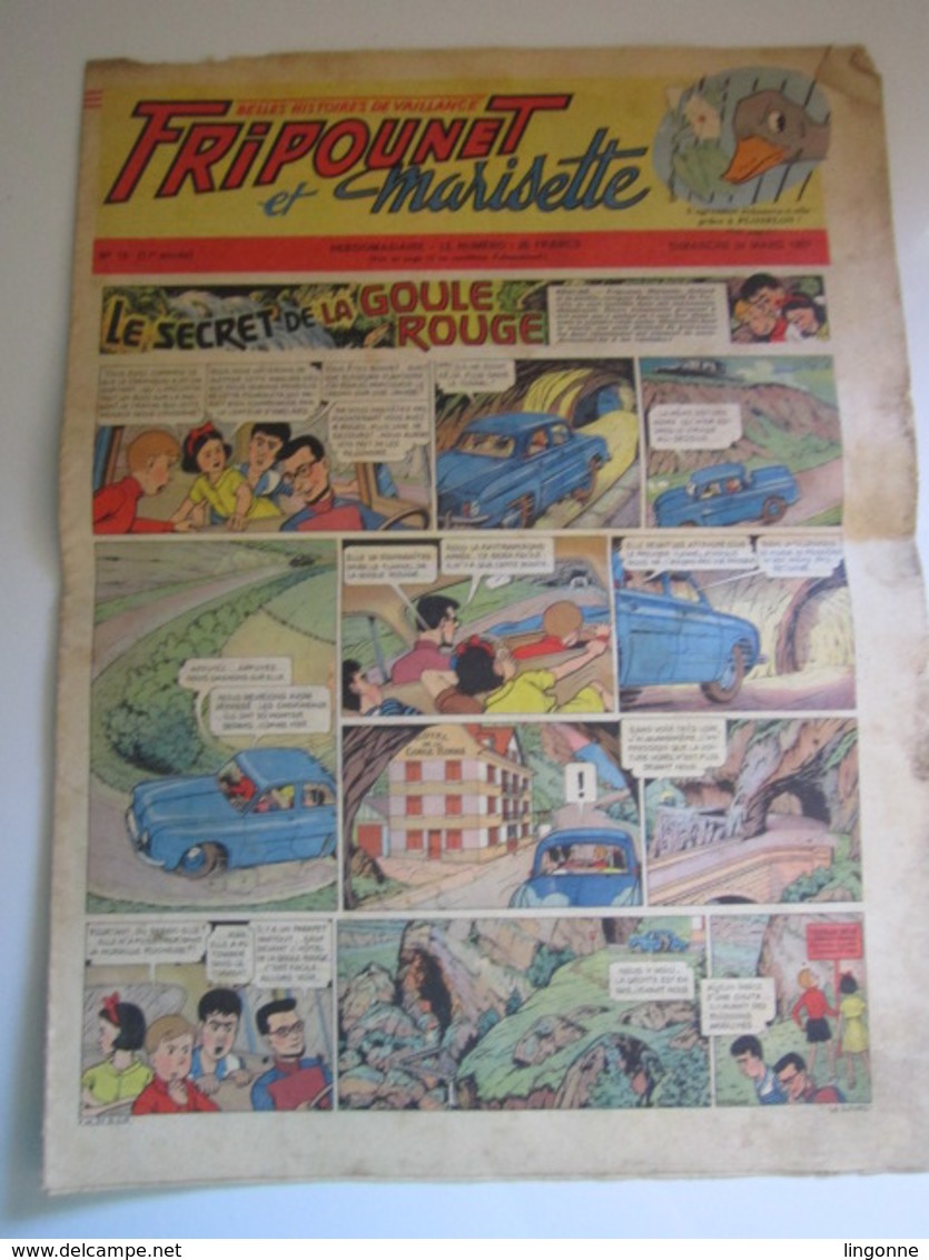 Magazine Hebdomadaire FRIPOUNET ET MARISETTE 1957 - N° 12 (En L'état) - Fripounet