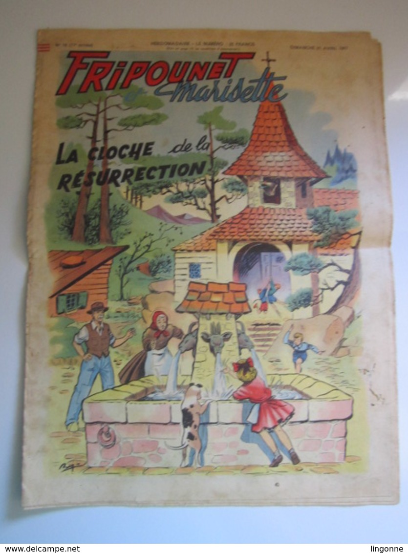 Magazine Hebdomadaire FRIPOUNET ET MARISETTE 1957 - N° 16 (En L'état) - Fripounet