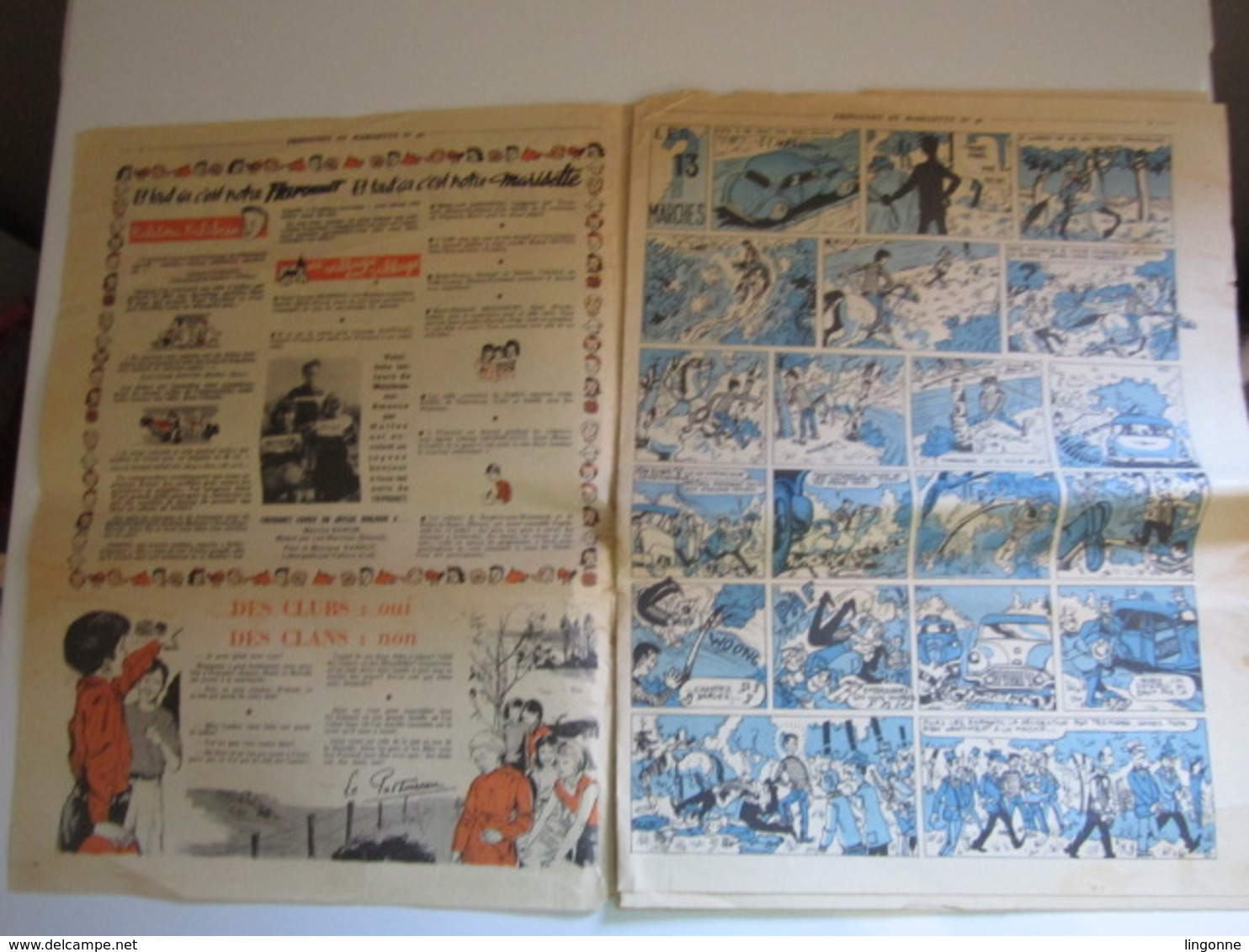 Magazine Hebdomadaire FRIPOUNET ET MARISETTE 1956 - N° 40 (En L'état) - Fripounet