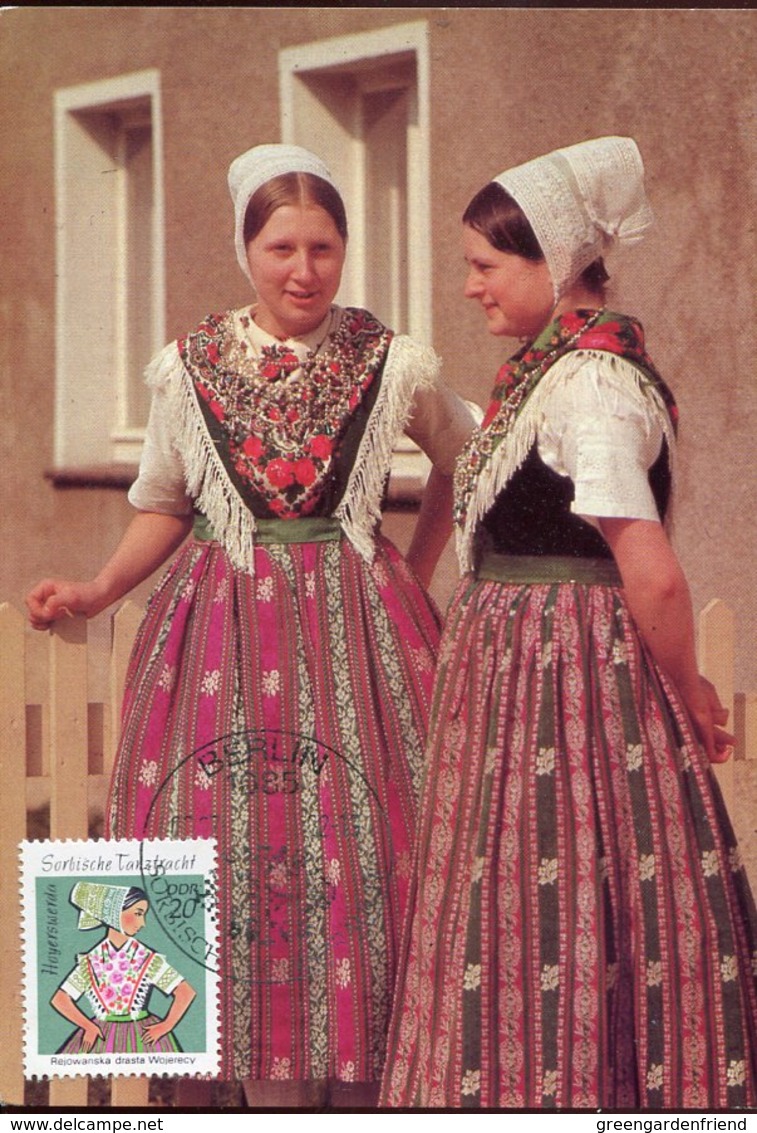 45796 Germany Ddr,  Maximum 1962 , Tracht, Folk Costume, Mi-1724 - Maximumkarten (MC)