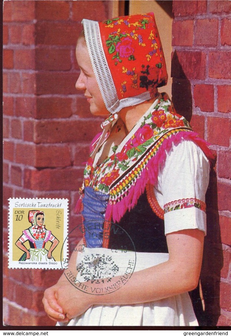 45797 Germany Ddr,  Maximum 1962 , Tracht, Folk Costume, Mi-1723 - Maximumkarten (MC)