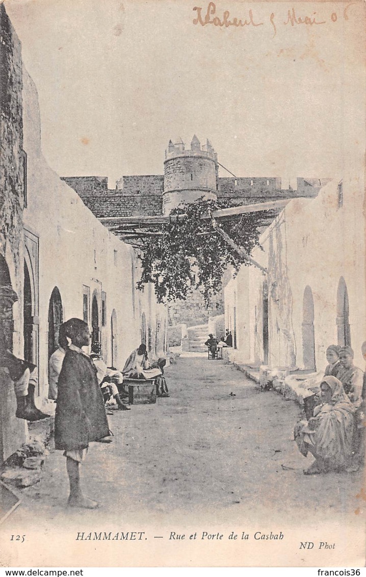 TUNISIE - Hammamet - Rue Et Porte De La Casbah - En L'état - Tunisie