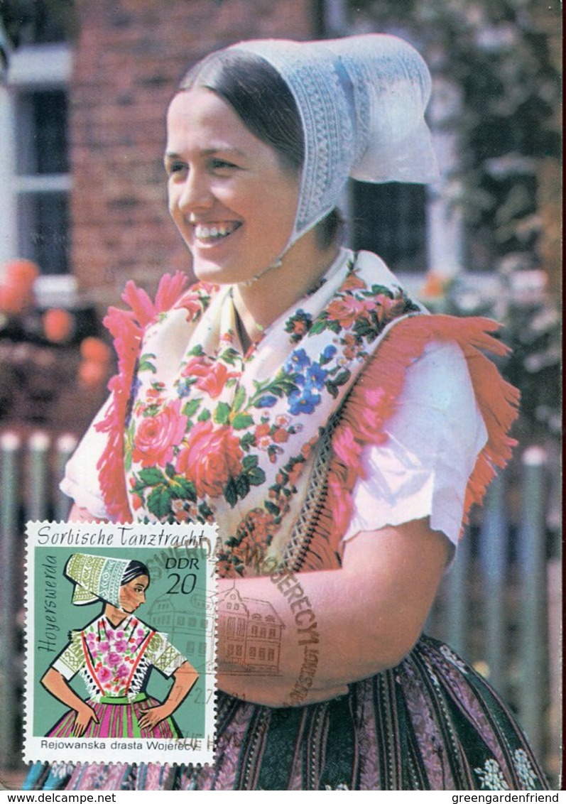 45802 Germany Ddr,  Maximum 1978, Tracht, Folk Costume, Mi-1669 - Maximumkarten (MC)