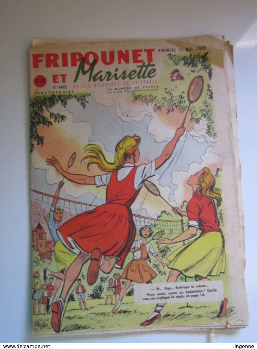 Magazine Hebdomadaire FRIPOUNET ET MARISETTE 1958 - N° 19 (En L'état) - Fripounet