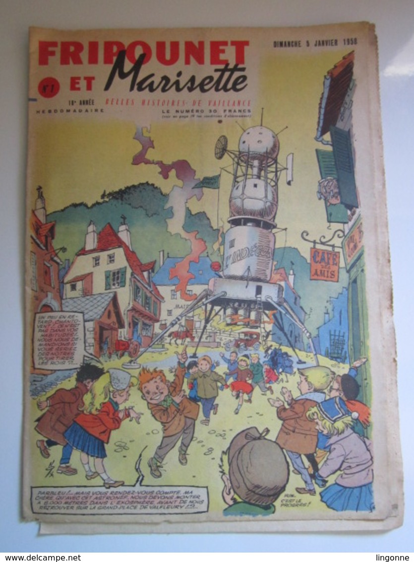 Magazine Hebdomadaire FRIPOUNET ET MARISETTE 1958 - N° 1 (En L'état) - Fripounet