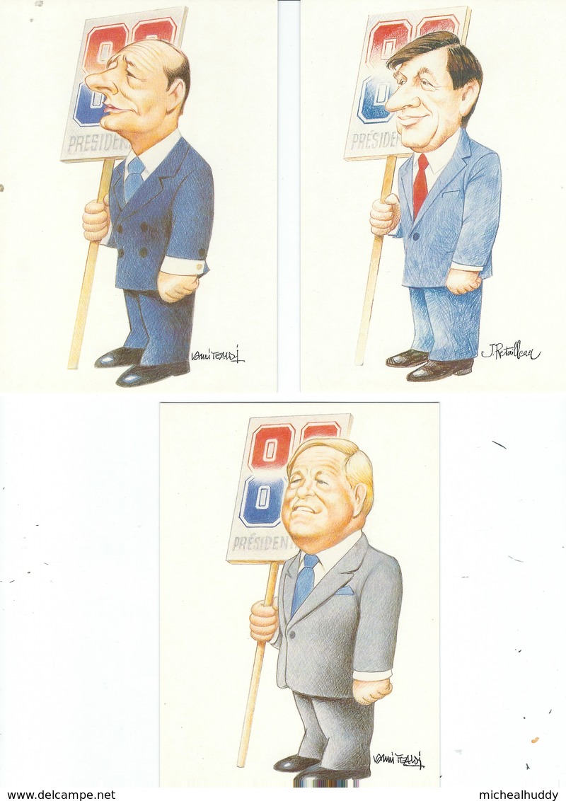 SET OF 5 POSTCARDS  PRESIDENTIAL ELECTIONS  1980S - Political Parties & Elections