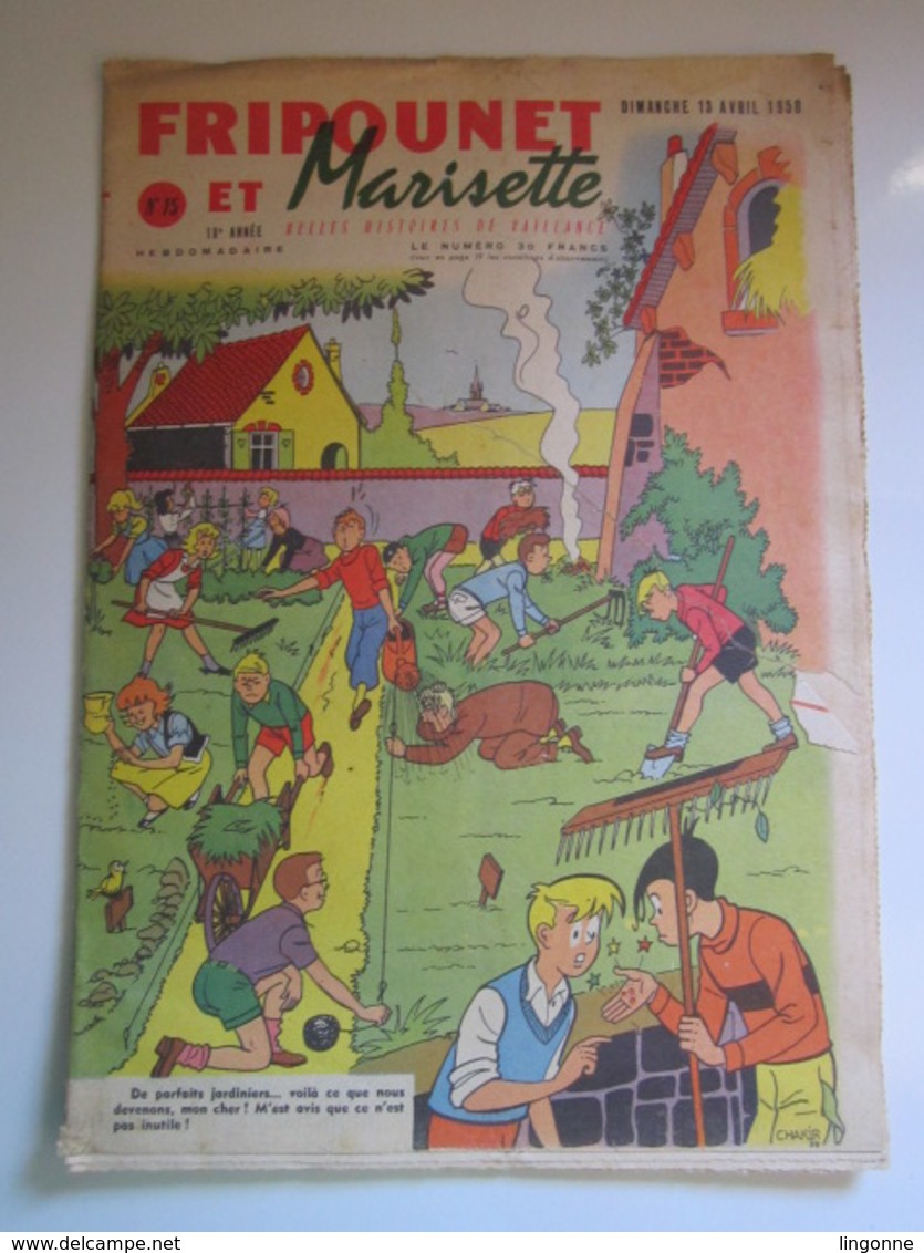 Magazine Hebdomadaire FRIPOUNET ET MARISETTE 1958 - N° 15 (En L'état) - Fripounet