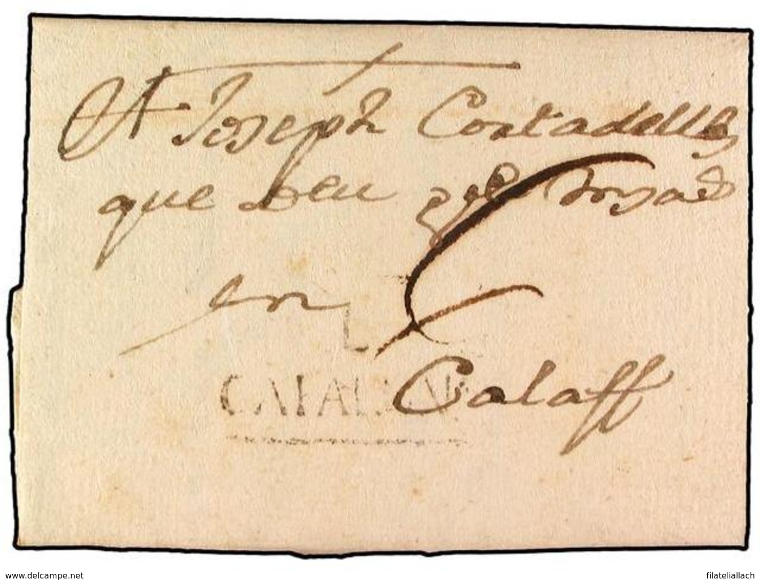 SPAIN: PREPHILATELIC MARKS  DP05 CATALUÑA - ...-1850 Prephilately