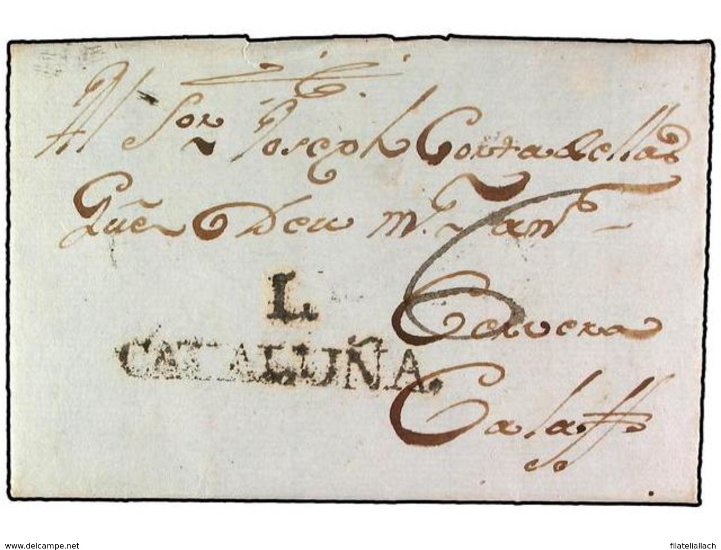 SPAIN: PREPHILATELIC MARKS  DP05 CATALUÑA - ...-1850 Prefilatelia