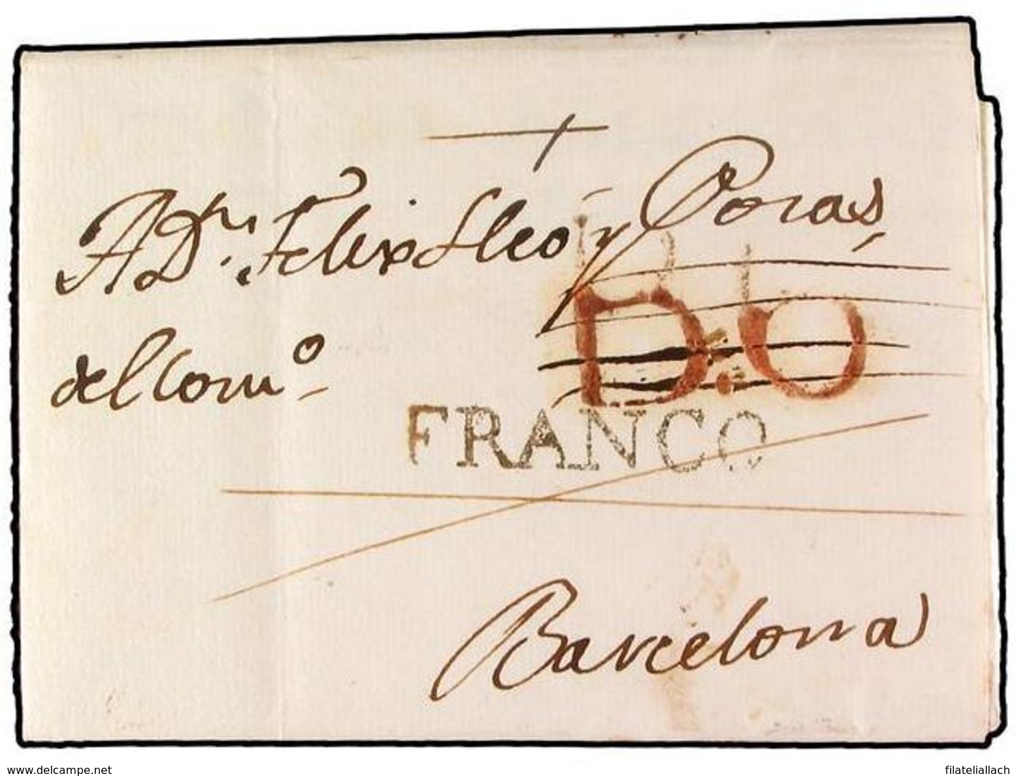 SPAIN: PREPHILATELIC MARKS  DP05 CATALUÑA - ...-1850 Prephilately