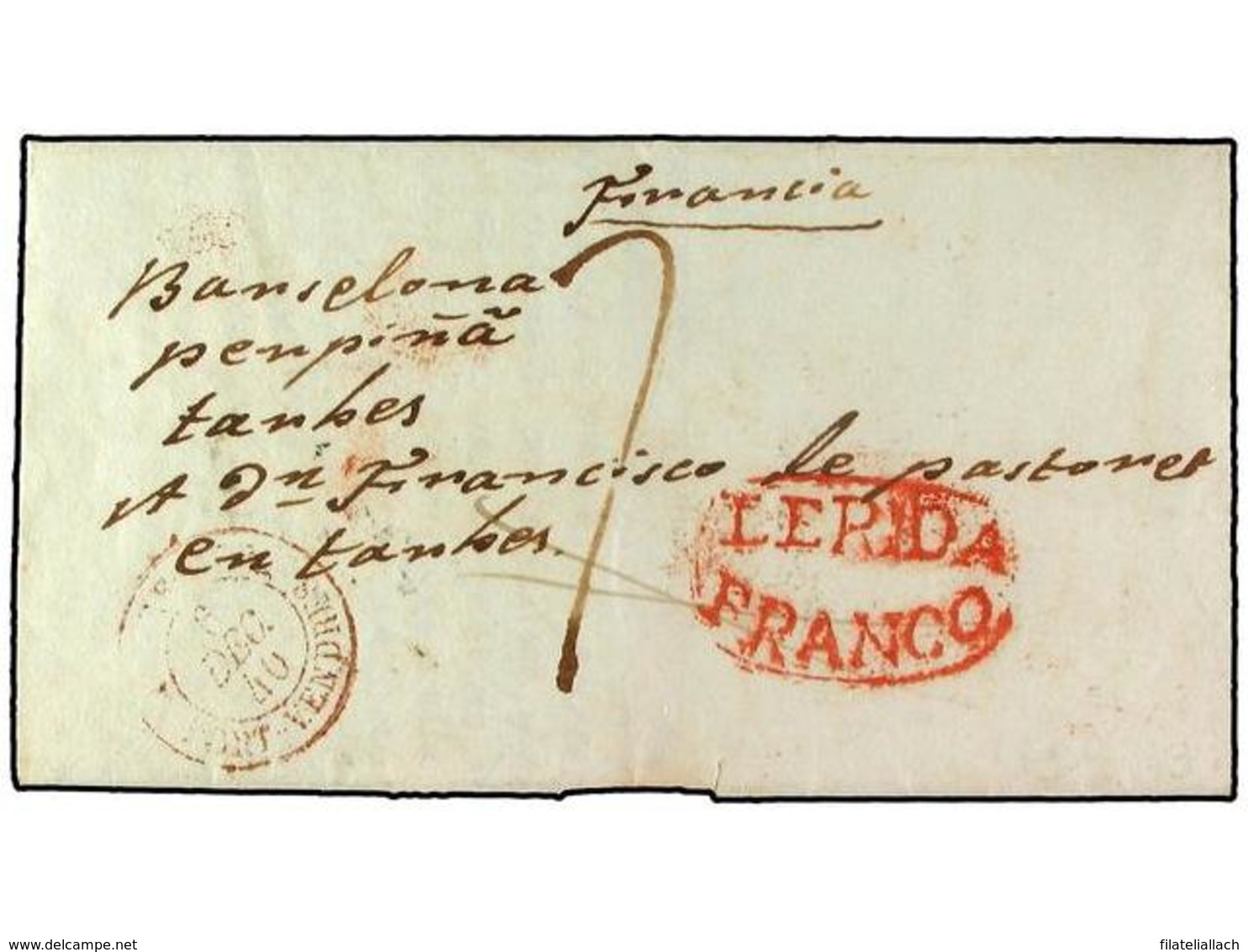 SPAIN: PREPHILATELIC MARKS  DP05 CATALUÑA - ...-1850 Prephilately