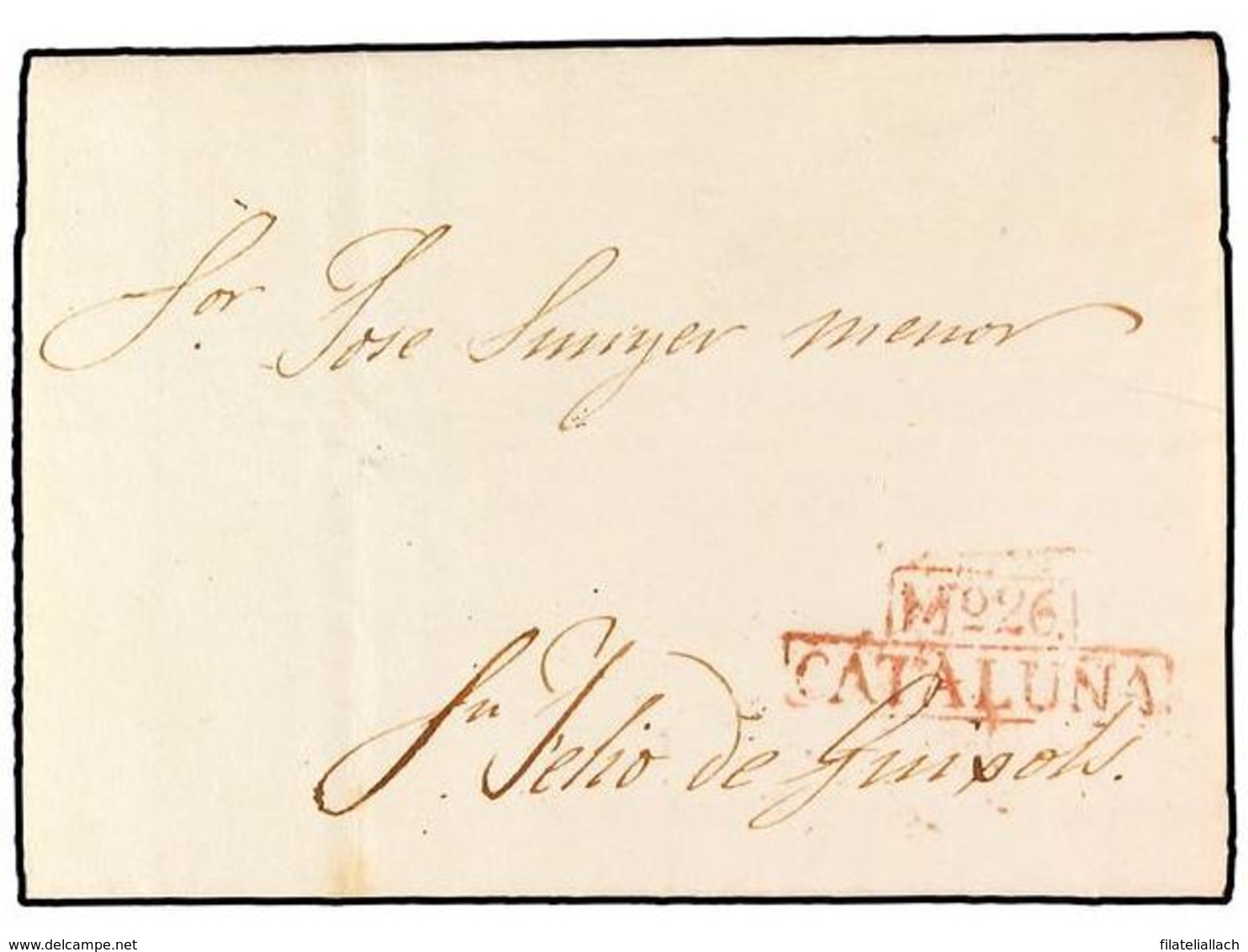 SPAIN: PREPHILATELIC MARKS  DP05 CATALUÑA - ...-1850 Prefilatelia