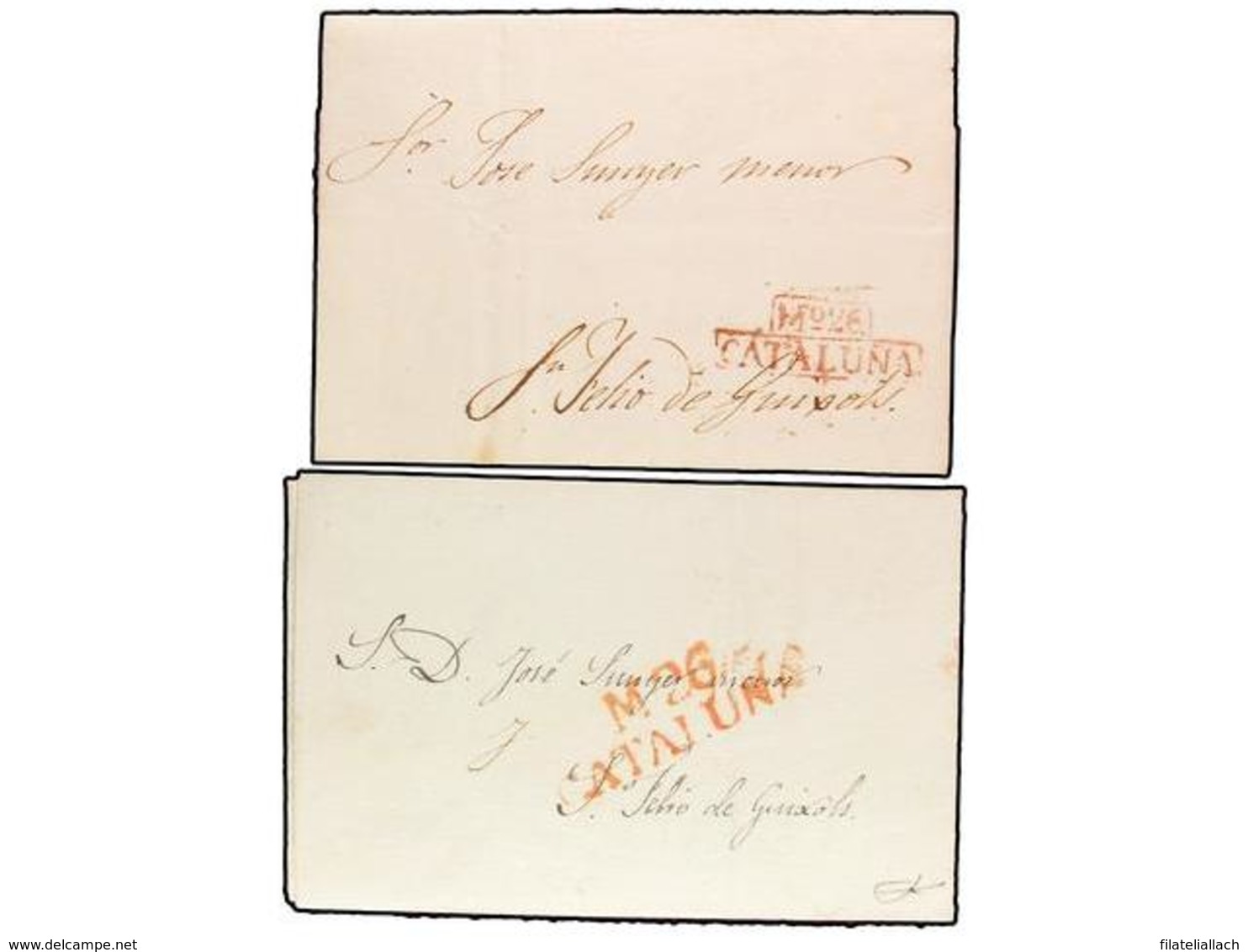 SPAIN: PREPHILATELIC MARKS  DP05 CATALUÑA - ...-1850 Prefilatelia