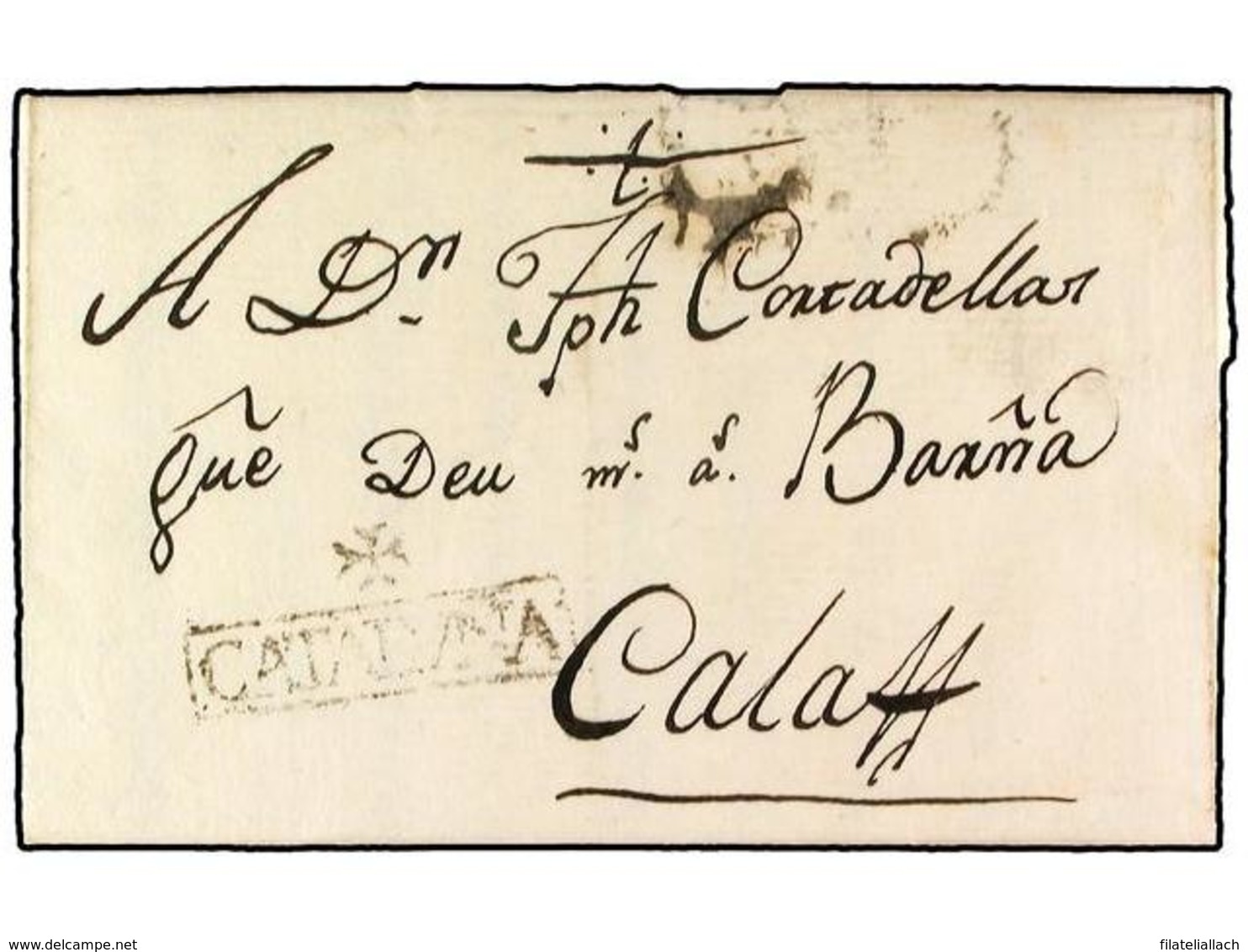 SPAIN: PREPHILATELIC MARKS  DP05 CATALUÑA - ...-1850 Prephilately