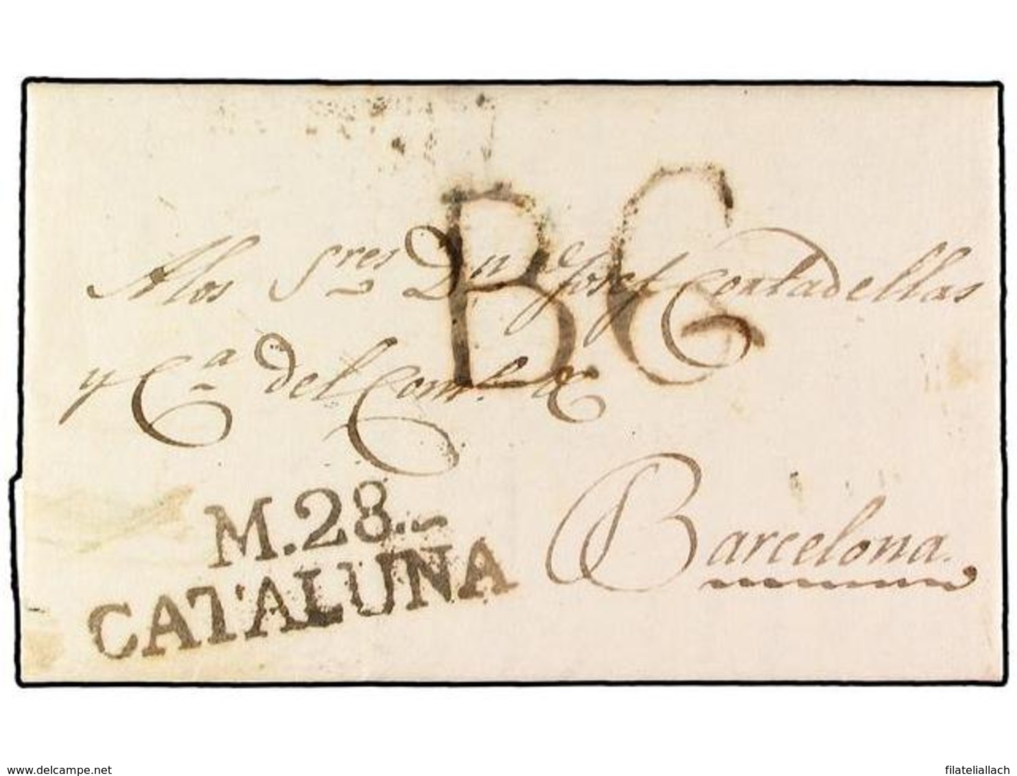 SPAIN: PREPHILATELIC MARKS  DP05 CATALUÑA - ...-1850 Prephilately