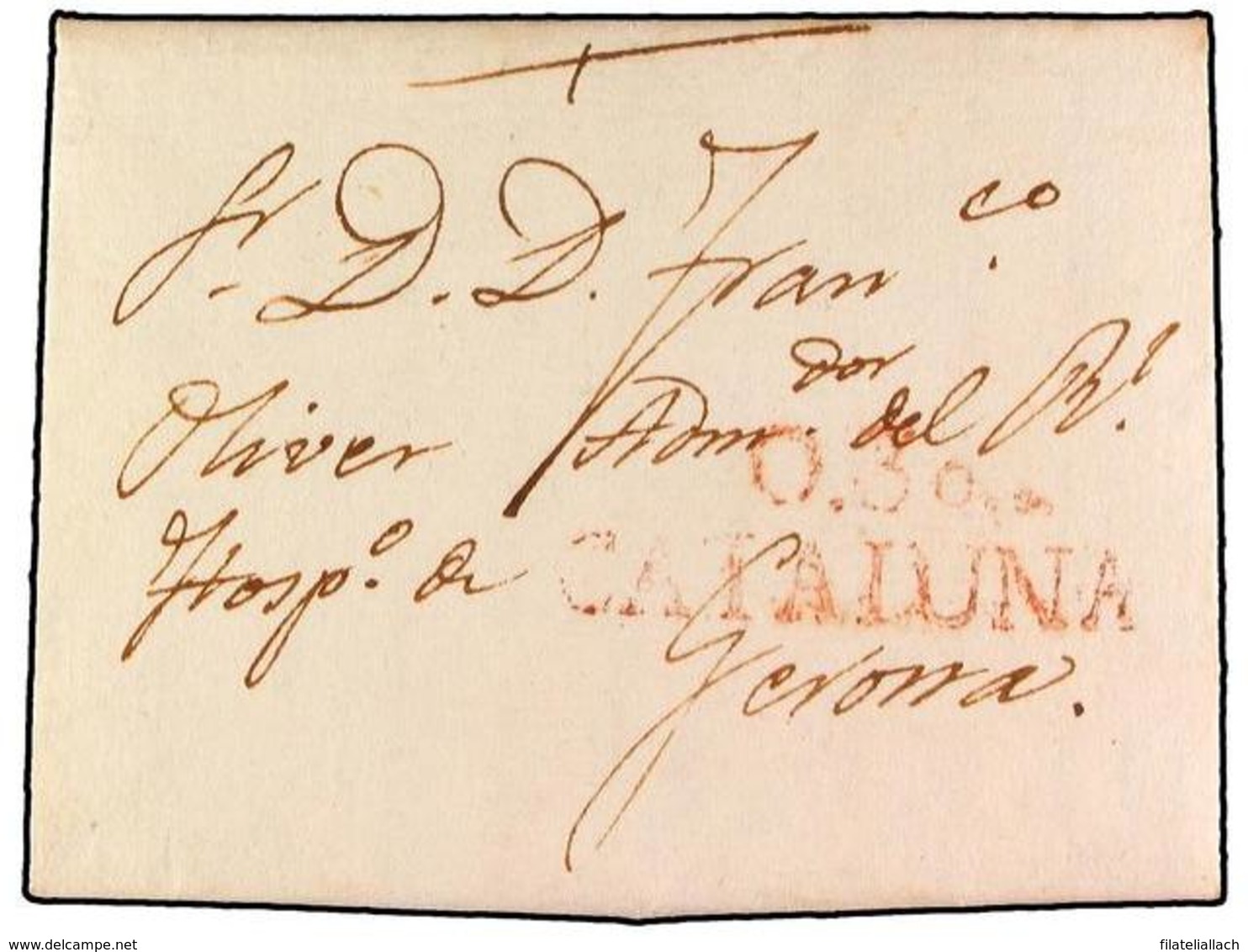 SPAIN: PREPHILATELIC MARKS  DP05 CATALUÑA - ...-1850 Prefilatelia