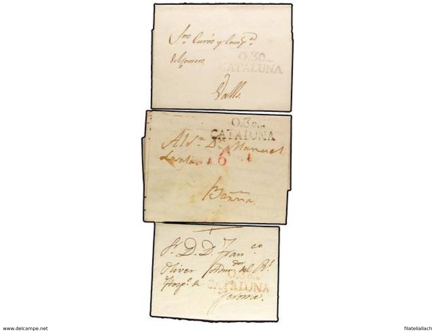 SPAIN: PREPHILATELIC MARKS  DP05 CATALUÑA - ...-1850 Prefilatelia