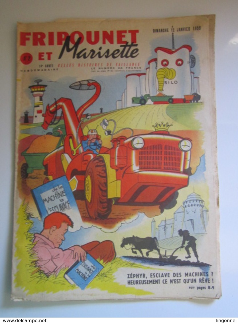 Magazine Hebdomadaire FRIPOUNET ET MARISETTE 1958 - N° 2 (En L'état) - Fripounet
