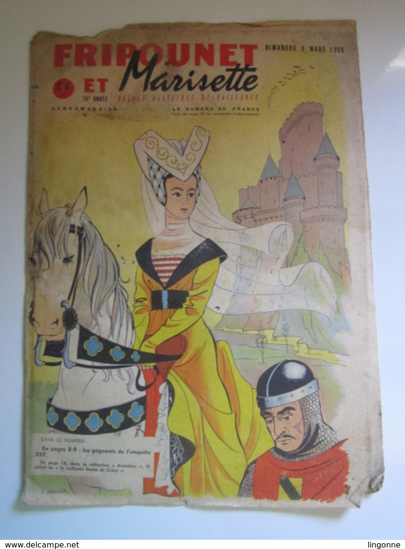 Magazine Hebdomadaire FRIPOUNET ET MARISETTE 1958 - N° 9 (En L'état) - Fripounet