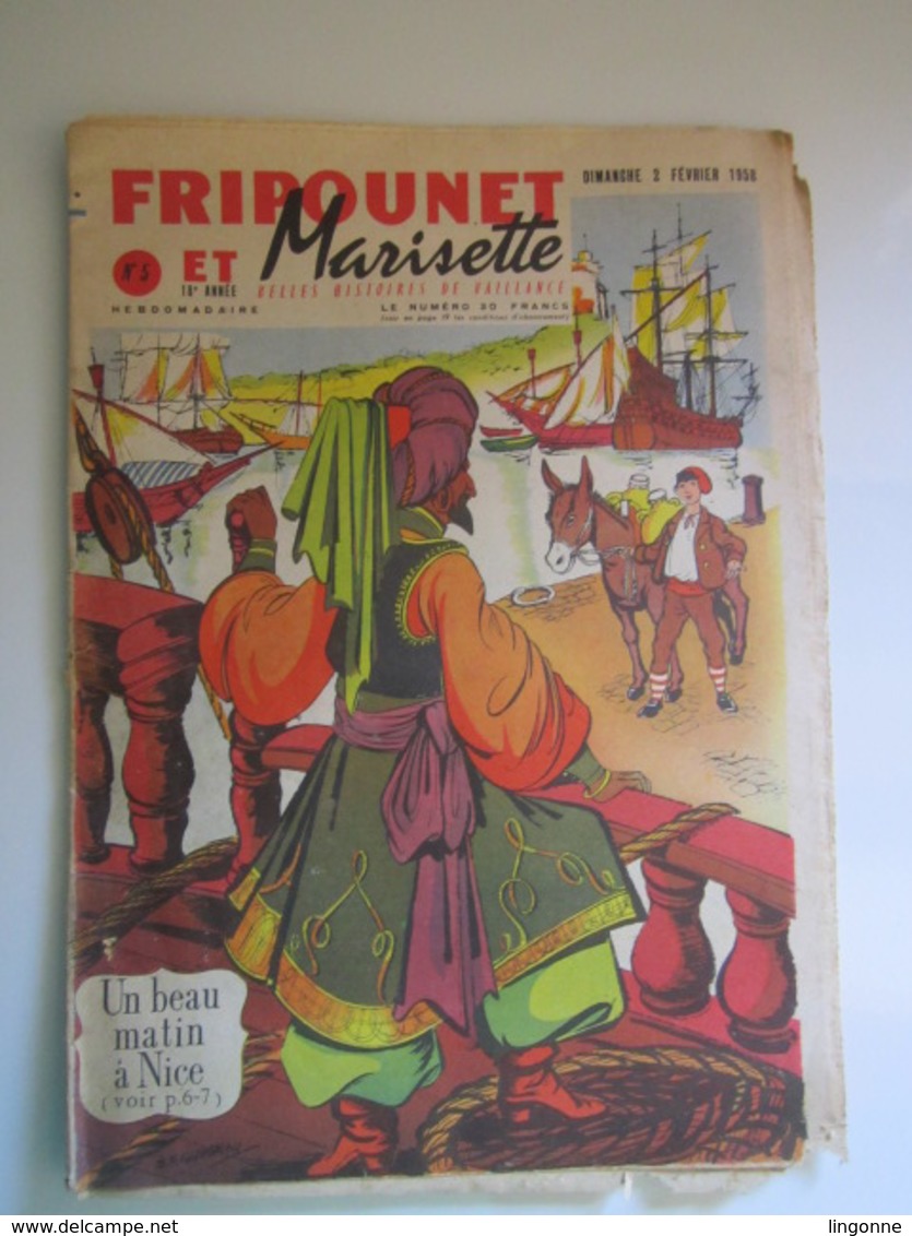 Magazine Hebdomadaire FRIPOUNET ET MARISETTE 1958 - N° 5 (En L'état) - Fripounet