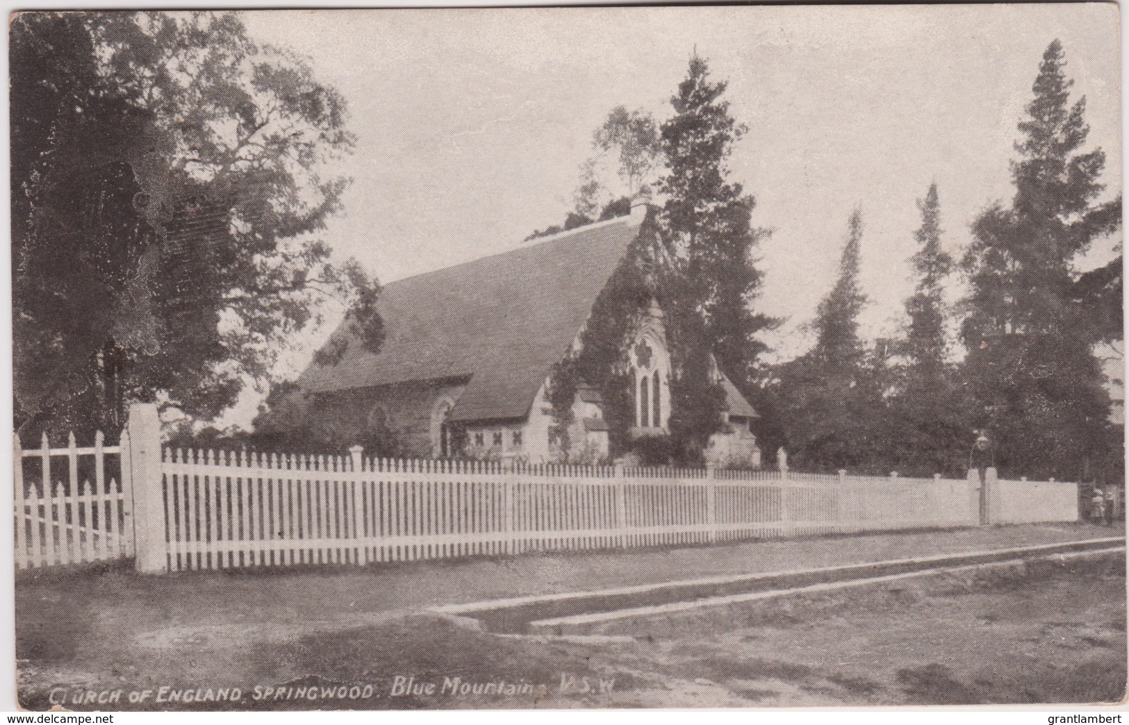 Church Of  England, Springwood, Blue Mountains, NSW - Vintage PC Posted 1910 With Stamp - Other & Unclassified