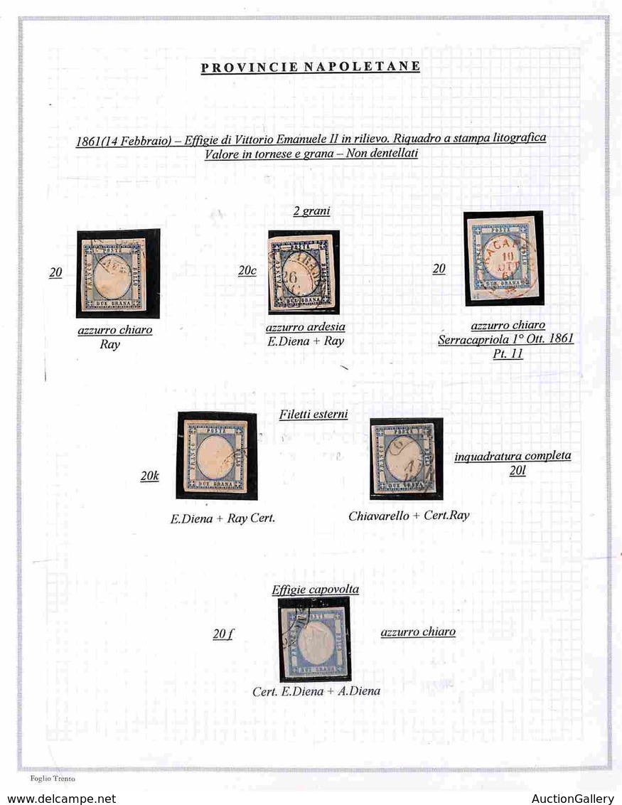 Antichi Stati Italiani - Province Napoletane - 1861 - Piccoli Insieme Di Sei Esemplari Del 2 Grana (20 (due) + 20c + 20k - Altri & Non Classificati