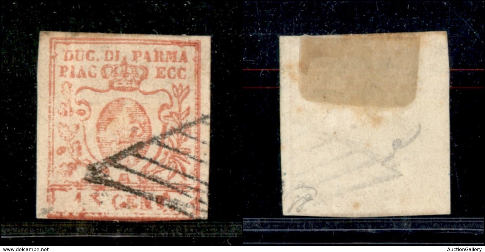 Antichi Stati Italiani - Parma - 1859 - 15 Cent (9) Poco Inchiostrato Con Molte Falle Di Stampa - Cornice Intaccata In B - Other & Unclassified