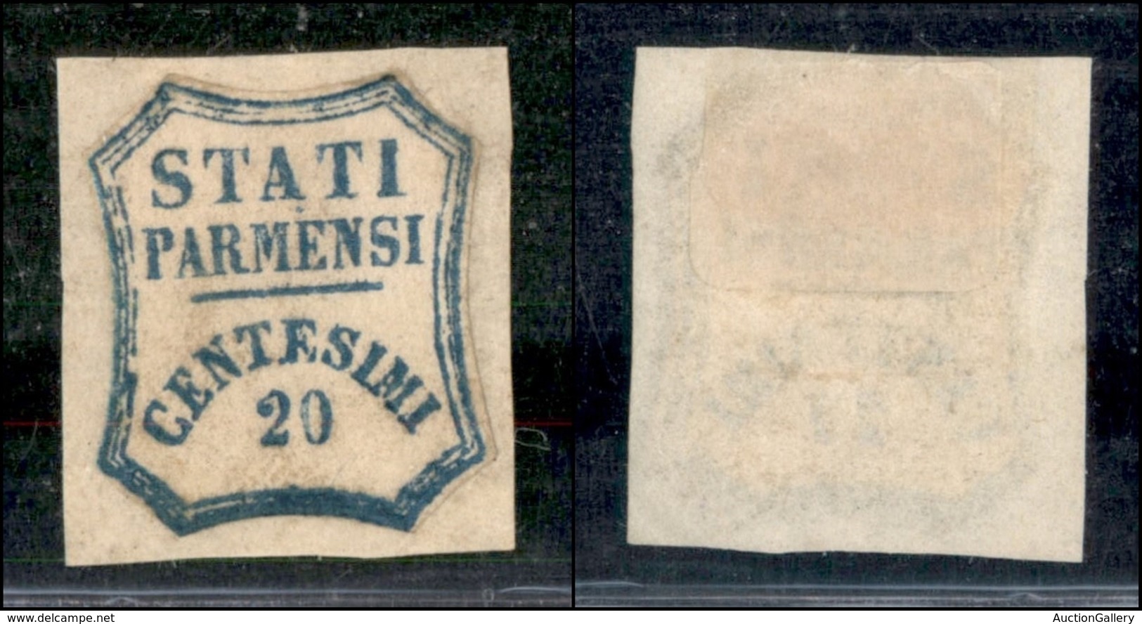 Antichi Stati Italiani - Parma - 1859 - 30 Cent (15 - Oleoso) Ritagliato Lungo Il Disegno - Nuovo (senza Gomma - Applica - Altri & Non Classificati