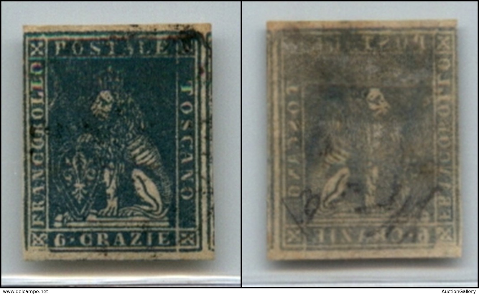 Antichi Stati Italiani - Toscana - 1857 - 6 Crazie (15b) Usato (450) - Other & Unclassified