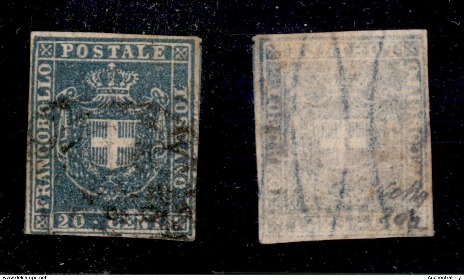 Antichi Stati Italiani - Toscana - 1860 - 20 Cent (20a) - Usato - Colla (350) - Otros & Sin Clasificación