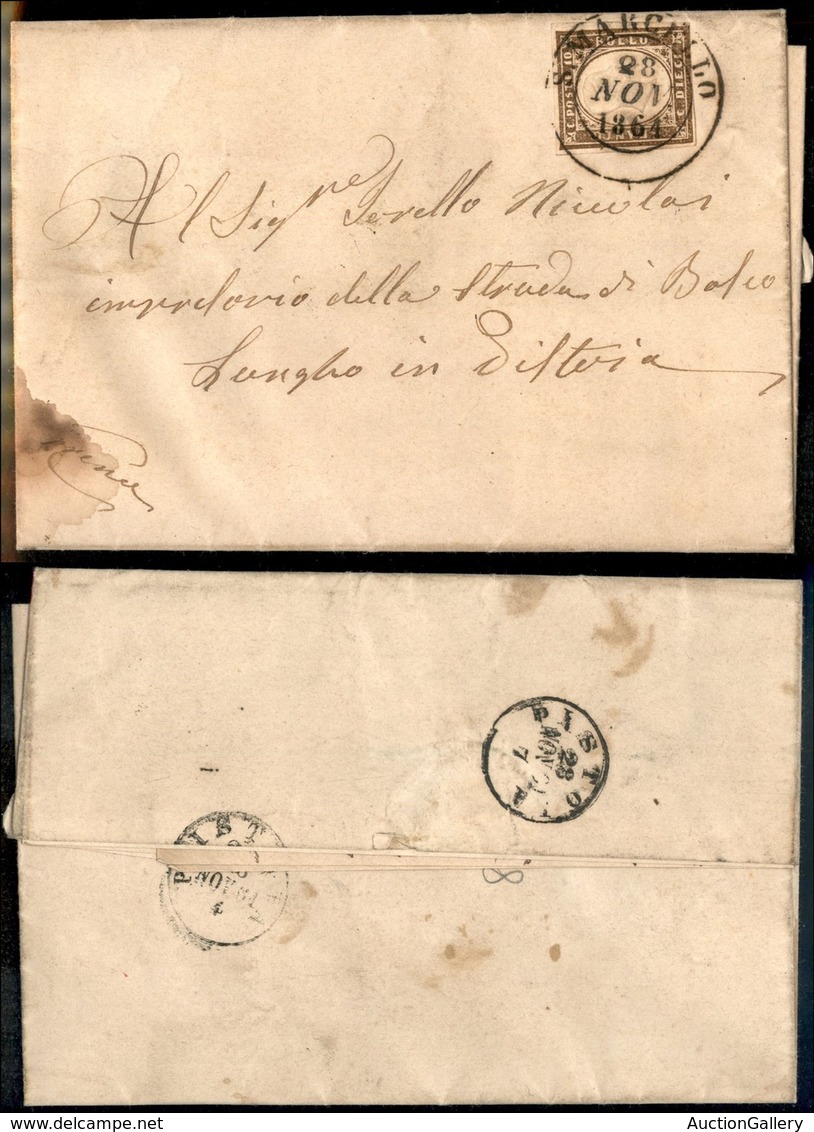 Antichi Stati Italiani - Toscana - S. Marcello (P.ti 4) - 10 Cent (14Cm - Sardegna) Preciso In Basso - Lettera Per Pisto - Autres & Non Classés